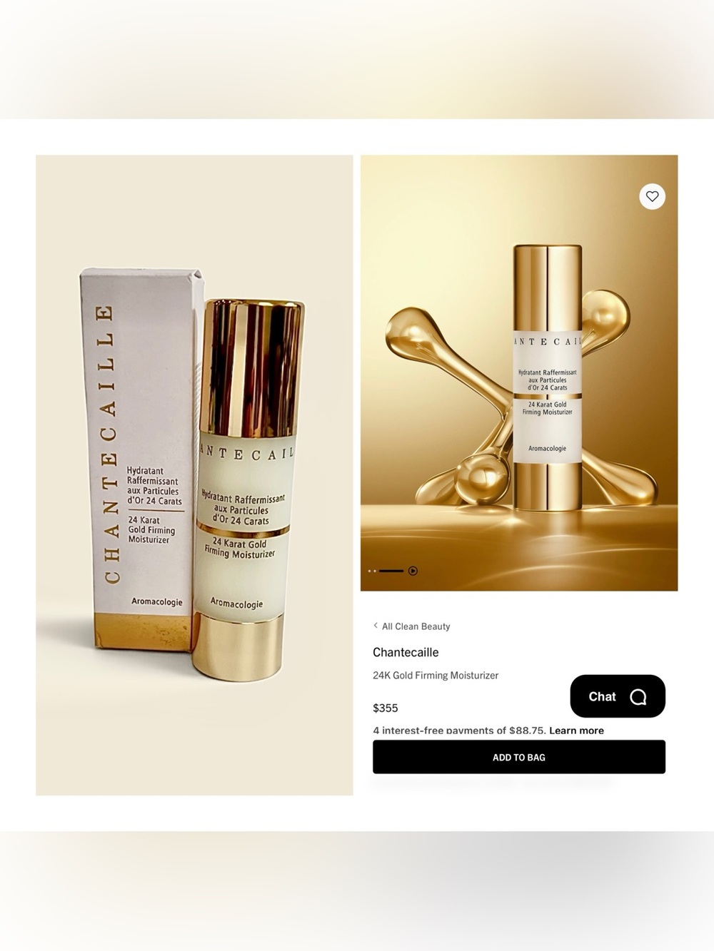 Chantecaille 24 Karat Gold Firming Moisturizer. NIB! MSRP $355!